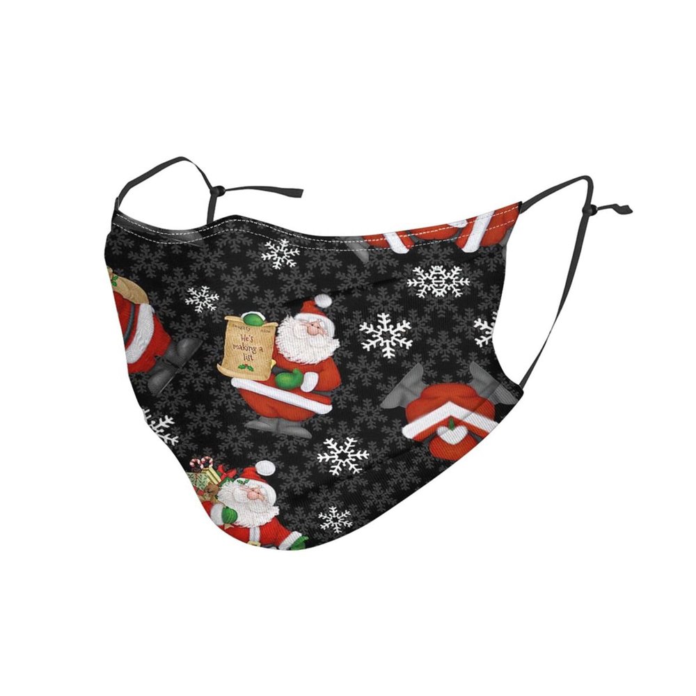 Merry Christmas Happy Adult Dust Mask Cover - Breathable, Adjustable for Outdoor, Camping, Running, Traveling, Work, and Daily Use