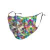 Abstract Color Cubes Purple Adult Dust Mask Cover - Breathable, Adjustable for Outdoor, Camping, Running, Traveling, Work, and Daily Use view 1