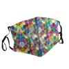 Abstract Color Cubes Purple Adult Dust Mask Cover - Breathable, Adjustable for Outdoor, Camping, Running, Traveling, Work, and Daily Use view 2