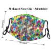Abstract Color Cubes Purple Adult Dust Mask Cover - Breathable, Adjustable for Outdoor, Camping, Running, Traveling, Work, and Daily Use view 4