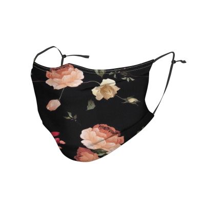 Flowers (2) Adult Dust Mask Cover - Breathable, Adjustable for Outdoor, Camping, Running, Traveling, Work, and Daily Use