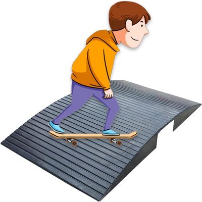 Mobility Ramp - Wide Rubber Bridge Threshold for Driveway/Shed/Patio Sliding Door & Doorways(Size:86x50x6cm(33.8"x20"x2.3"))