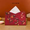 DFHS46JK Tissue Box Cover Chinese Style Tissue Box Cover PU Leather Facial Tissue Dispenser Box Holder for Dresser Bathroom Decor In Living Room view 2