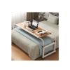 Rolling Overbed Table with Wheels for Writing Eating and Working on Bed (Color: B) view 1
