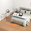 Rolling Overbed Table with Wheels for Writing Eating and Working on Bed (Color: B) view 2