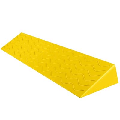 Rubber Wheelchair Ramp for Home Steps/Door Non Slip Textured Surface 39" Wide Curb Ramp 3.35" Rise Threshold Ramp (Yellow 99 * 18 * 8.5cm)