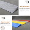 Rubber Wheelchair Ramp for Home Steps/Door Non Slip Textured Surface 39" Wide Curb Ramp 3.35" Rise Threshold Ramp (Yellow 99 * 18 * 8.5cm) view 4