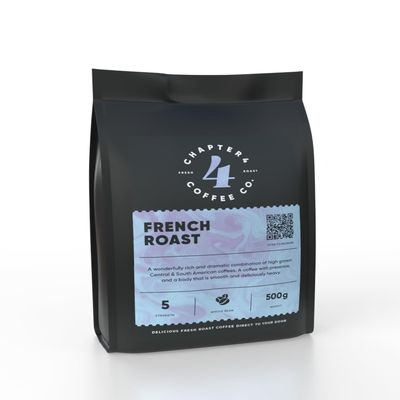 Chapter 4 Coffee Co French Roast Whole Bean Arabica Coffee Beans | Dark Roast, 500g