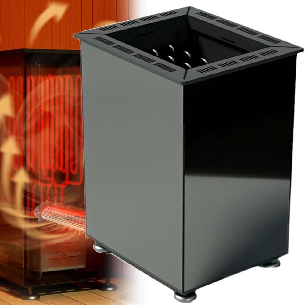 YXFAZPP Timeable Dry Steam Oven,4.5-18KW Sauna Heater,Double Overheat Protection,Floor-Standing Installation,for Space: 3-27m3, External Controller (12KW)