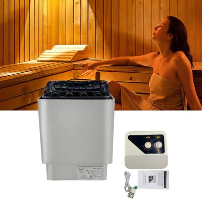 YXFAZPP Home Sauna,3-9KW Electric Sauna Oven with External Thermostat Control Dry Sauna,Stufa Elettrica Per Sauna,Sauna Stove in Acciaio Inox Per 2-13M3sauna Room (8KW)