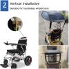 QiuShuiDr Universal Electric Wheelchair Canopy Awning, Adjustable Outdoor Umbrella UV Resistant Sun Shade Rain Cover Wheelchair Folding Cape Canopy For Most Wheelchairs view 3