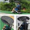 QiuShuiDr Universal Electric Wheelchair Canopy Awning, Adjustable Outdoor Umbrella UV Resistant Sun Shade Rain Cover Wheelchair Folding Cape Canopy For Most Wheelchairs view 4