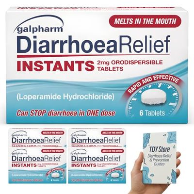Diarrhoea Relief Instant (4 Pack), TDY Bundle Including Diarrhoea Causes & Relielf Guides + Stool Chart & Recording Chart