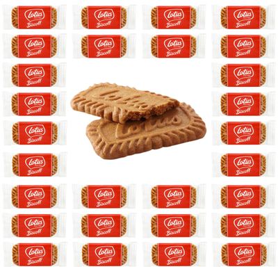 30 x Lotus Biscoff Caramelised Single Biscuits Individually Wrapped by Espresso Yourself  Vegan Biscuits Perfect for Coffee, Convenient Multipacks of Individual Wrapped Biscuits Packs