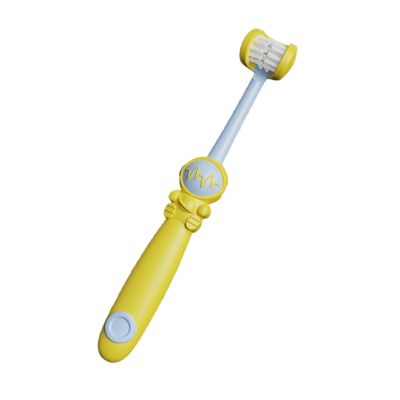 3 Sided Toothbrush, Astronaut Design Toddler Teeth Care Toothbrush, Soft Three-Sided Teeth Care Brush for Boys, Girls,Kids, Family