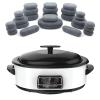27pcs Natural Basalt Massage Stone, Digital Stone Heater, Hot Stones Massage Set, for Home Spa Relaxation Pain Relief view 1