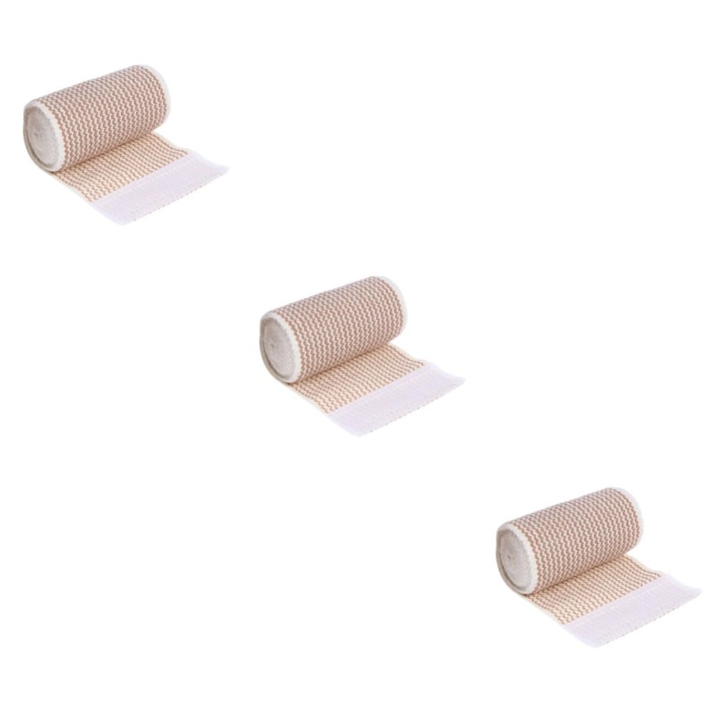 Didiseaon 3rolls Cotton Compression Wrap for Fitness Self- Elastic Cotton Elastic Compression Wrap for Sports and Workout Scenarios