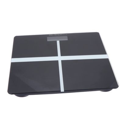 Beaupretty Glass Square High Precision Weighing Scale Digital Electronic Health Scale for Body Weight Measurement in Bathroom Without Battery