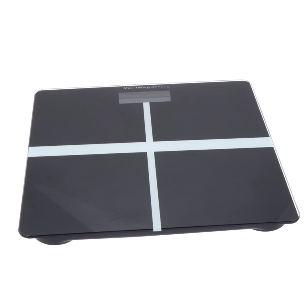 Beaupretty Glass Square High Precision Weighing Scale Digital Electronic Health Scale for Body Weight Measurement in Bathroom Without Battery