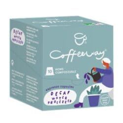 Coffeeway Espresso Decaf Water Processed Caps 120 pcs., (12 packs of 10pcs)