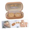 FOMIYES Vintage Leather Wood Grain Case 2-piece Set Waterproof Double Compartment Organizer for Daily Use for Travel and Storage view 2