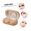 FOMIYES Vintage Leather Wood Grain Case 2-piece Set Waterproof Double Compartment Organizer for Daily Use for Travel and Storage view 3