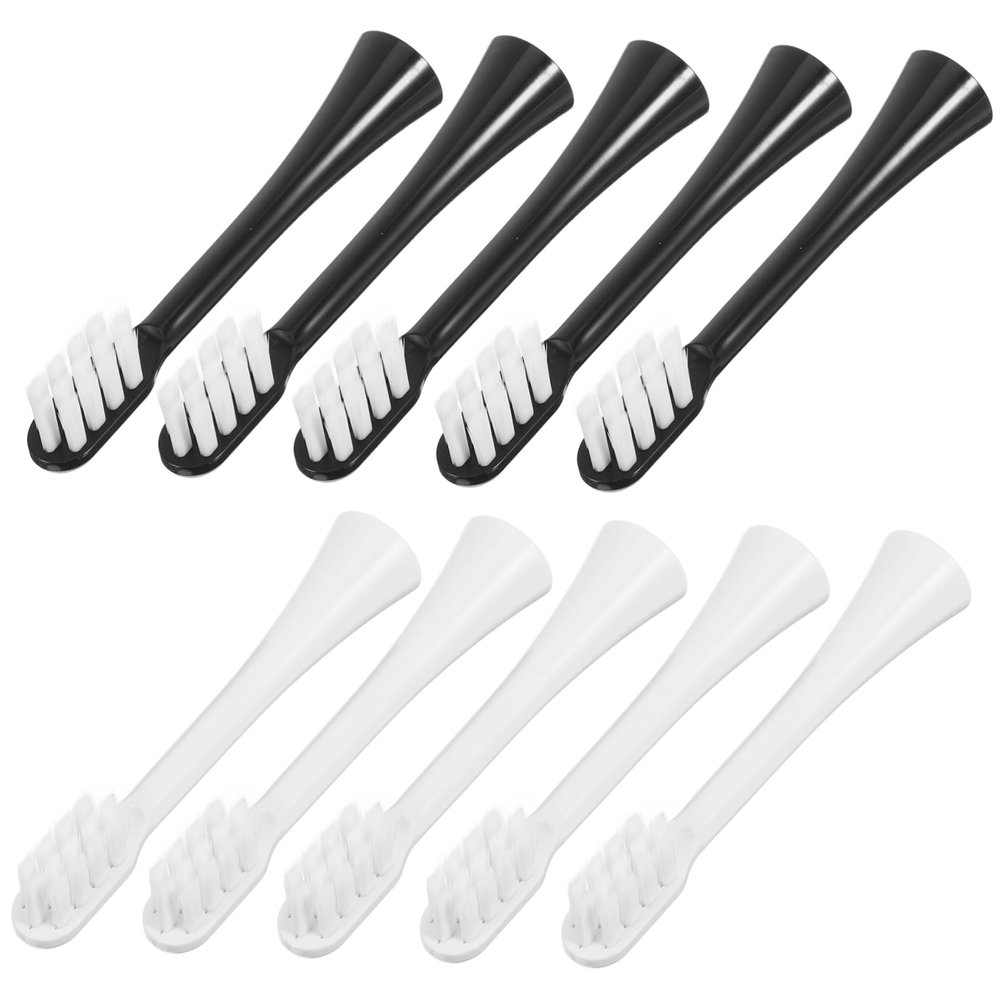 Beavorty 10pcs Electric Toothbrush Head Soft Bristles Replacement Heads for Sensitive Teeth Easy to Install Brush Replacement Part
