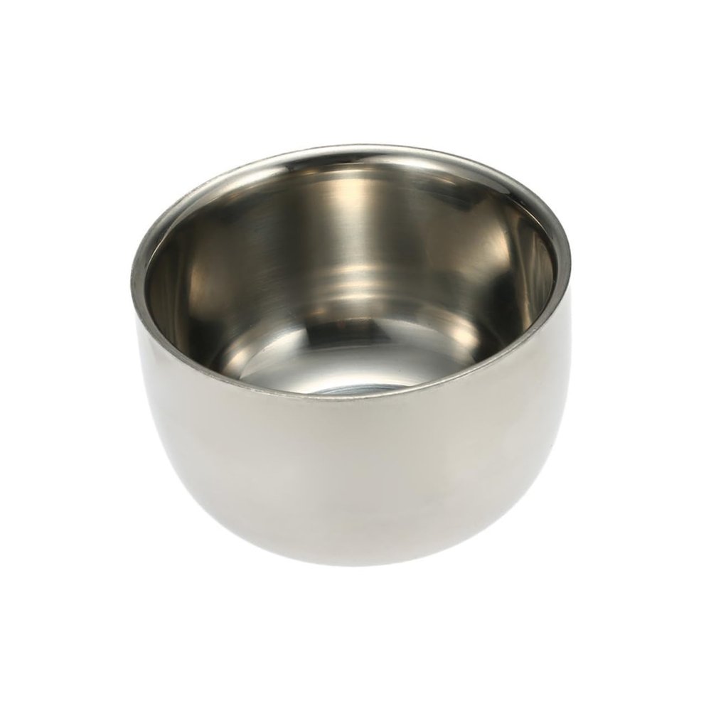 Beatifufu Stainless Steel Shaving Soap Bowl Brush Stand Holder Rust Resistant for Shaving Brush Dad Husband Grooming