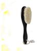 HONMEET 2pcs Dense Wool Brush for Mustache and Beard Styling Curved Handle Shaving Brush for Men Face Cleaning for Household and Barber Shop Use view 4