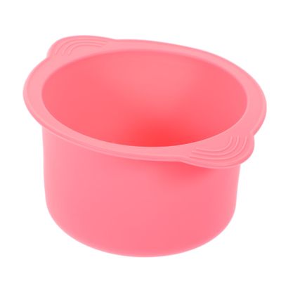 AUTSUPPL Silicone Wax Warmer Bowl 400ml Replacement Liner for Hair Removal Waxing, High Temperature Resistant Pink Wax Melt Bowl for Beauty Salon and Home Use