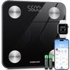 INSMART Bathroom Weighing Scales For Body Weight, Smart Digital Bluetooth Body Fat Scale Machine for Body Composition Analyzer with APP for Fitness Accurate Bmi Health Electronic (ST:LB/LB/KG) view 1