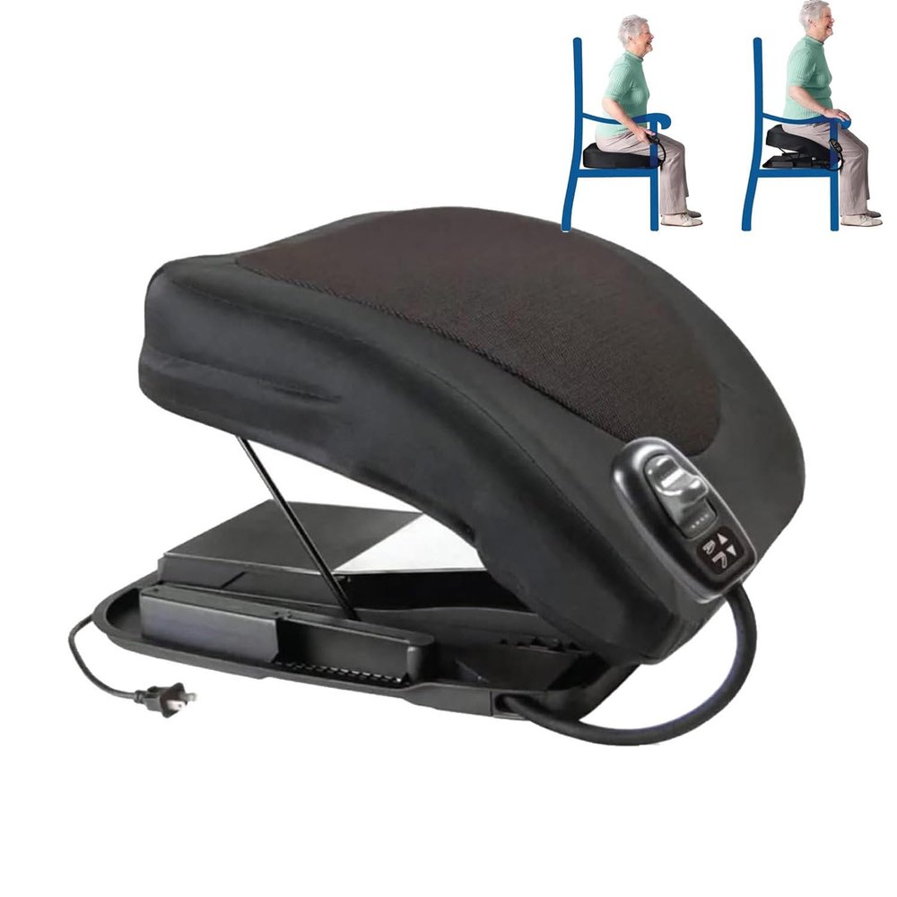 Electric Uplift Seat Assist Cushion, Chair Lift and Sofa Stand Assist, Portable Lifting Seat for Elderly Seat Assist, Couch Standing Aid for Adults,Black