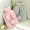 CaFfen Hot Water Bottle 500/1000ml Hot Water Bottle Soft Cover Rabbit Shape Cute Warm Water Bag Keep Warm In Winter Portable Hand Warmer Supplies Hot Water Bag(Pink 500ML) view 2