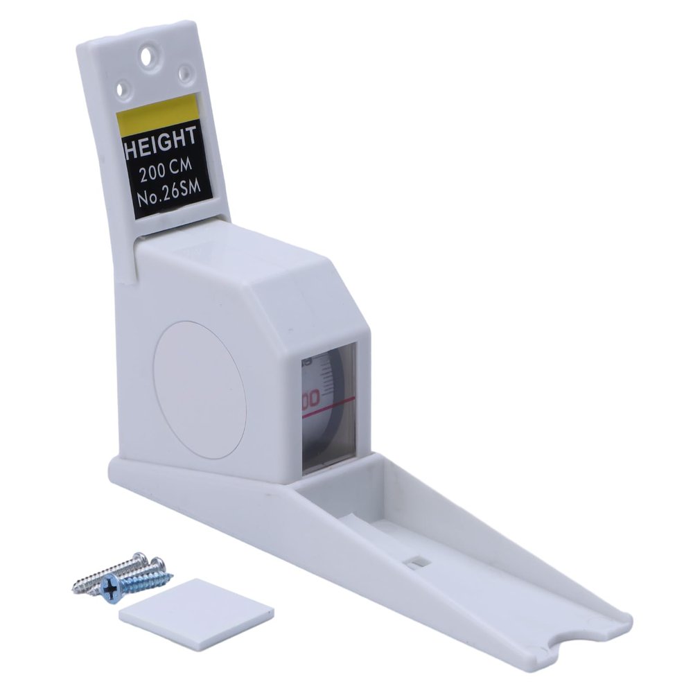 DIIOOMIEEU Wall Mounted Compact Stadiometer with Wall Plate 200cm Metric for Ideal for Clinics Families Portable Ruler