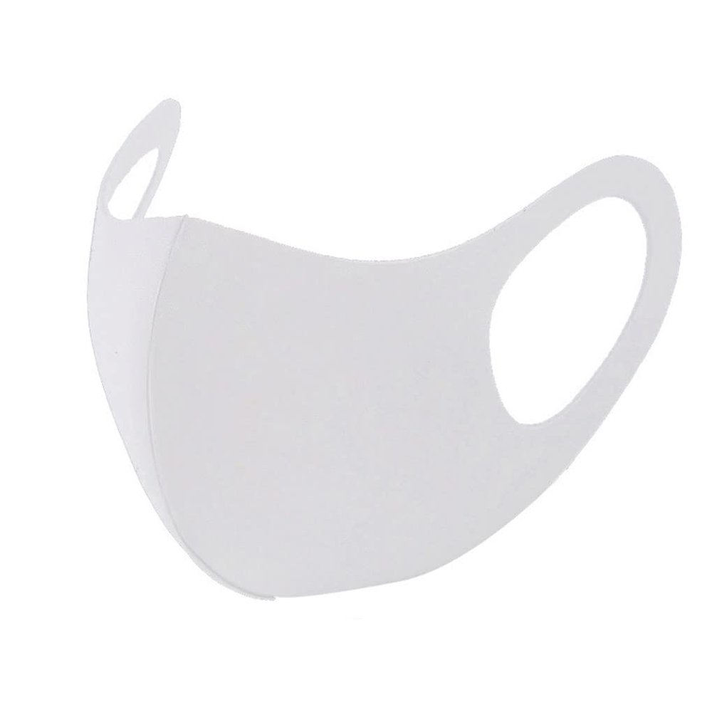 3-Layer Sponge Mask Anti-dust Anti-saliva Mouth-mask Reusable Unisex Mouth Shield Full White