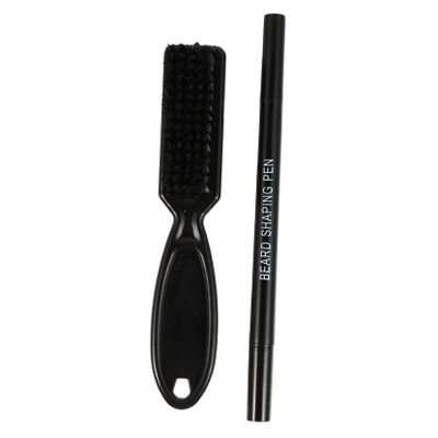 Didiseaon 2pcs Mustache Pen Beard Pencil Brush Men Beard Styling Kit Portable Travel Fade Resistant for Him
