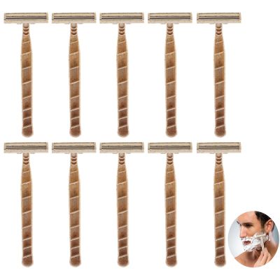 10PCS Disposable Razors, Wheatstraw Razors Biodegradable Single-Use Body and Face Shaver Twin Blades Shave Each Hair Length Safely and In a Skin Friendly Manner Travel-Friendly Grooming Solution