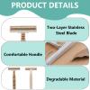 10PCS Disposable Razors, Wheatstraw Razors Biodegradable Single-Use Body and Face Shaver Twin Blades Shave Each Hair Length Safely and In a Skin Friendly Manner Travel-Friendly Grooming Solution view 4