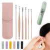 enseak Earwax Removal Kit,ear Cleaning Kit,ear Cleaning Tool, Ear Cleaning Tool Set Ear Pick Earwax Removal Kit Stainless Steel Ear Clean Tool Safe Ear Wax Removal Tool Ear Wax Remover with PU Case view 1