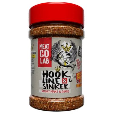 Angus & Oink | Hook Line & Sinker Rub | Maple Glazed Smoky Garlic | Perfect for Fish, Pork & Chicken | 210g