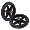 2Pcs 7 Inch Replacement Wheelchair Wheels Black Wheelchair Front Wheels PU Rollator Wheel Wheelchair Replacement Wheel Accessories view 1