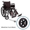 2Pcs 7 Inch Replacement Wheelchair Wheels Black Wheelchair Front Wheels PU Rollator Wheel Wheelchair Replacement Wheel Accessories view 2