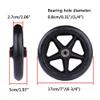 2Pcs 7 Inch Replacement Wheelchair Wheels Black Wheelchair Front Wheels PU Rollator Wheel Wheelchair Replacement Wheel Accessories view 3