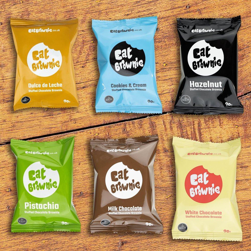 Eat Brownie - Premium Fudge & Gooey Stuffed Chocolate Brownies (Box of 6) | Best Brownies in UK | Handmade Brownie Gift | Free UK Delivery & Personalized Gift Card (Mixed)