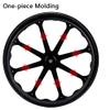 24 Inch Wheelchair Rear Wheel Replacement Integrally Formed Solid Tires Set of 2, Black Wheelchair Accessories with Bearings12.0mm view 4