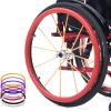 UYSELA 1 Pair Hand Push Cover, 20/22/24-Inch Wheelchair Push Rim Covers, Wheelchair Rear Wheel Push Ring Silicone Protective Cover, Wheelchair Accessories,B-20in view 1
