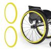 UYSELA Wheelchair Push Rim Covers, 20/22/24-inch Non-Slip Wheelchair Push Rim Grips, 1 Pair Silicone Wheelchair Hand Push Cover, Rear Wheel Grips Cover,24in-Yellow view 1