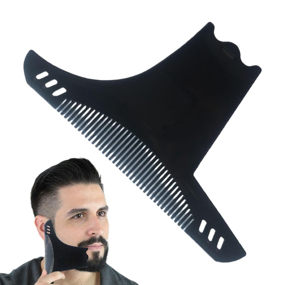 Beard Shaper, Beard Shaping Tool For Men, Beard Guide, Beard Template For Trimming, Beard Stencil With Comb, Bead Styling Tool
