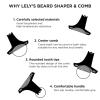 Beard Shaper, Beard Shaping Tool For Men, Beard Guide, Beard Template For Trimming, Beard Stencil With Comb, Bead Styling Tool view 3