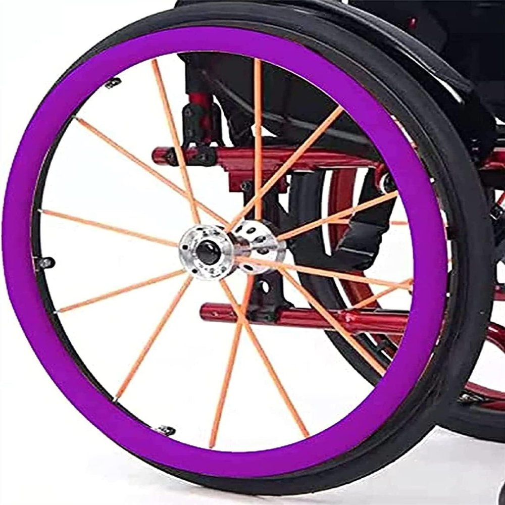 UYSELA 1 Pair Wheelchair Push Rim Covers, Non-Slip Wear-Resistant, Wheelchair Handrim Covers for Improve Grip and Traction, Wheelchair Accessories,005-20in